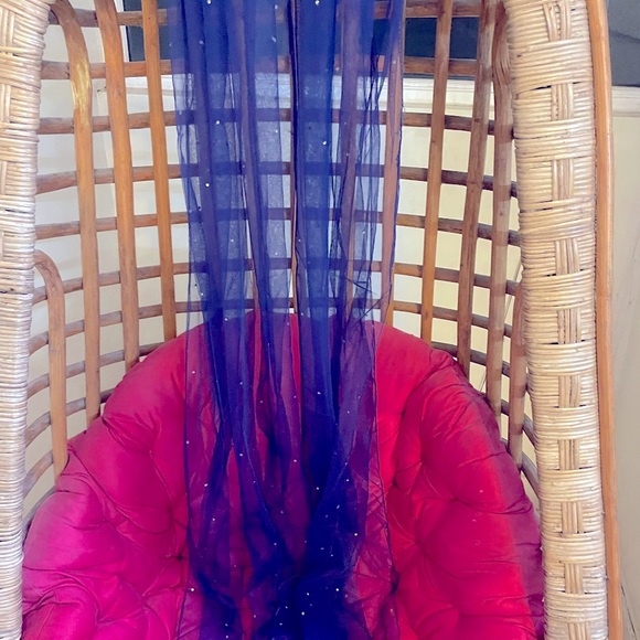 Full length navy blue flared Anarkali gown brand new with tag in 40 size - Picture 6 of 8